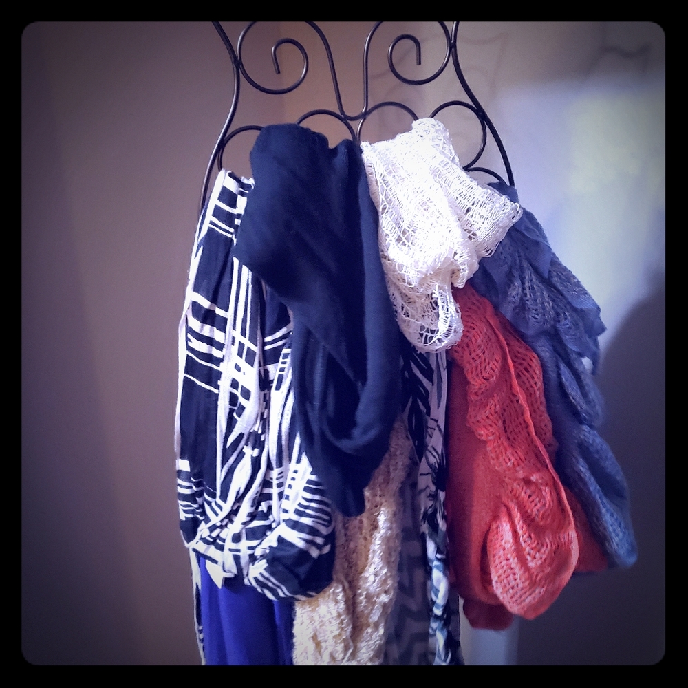 Fashion Scarves with Owl Hanging Organizer